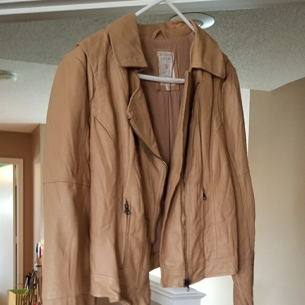 Guess leather jacket- never worn